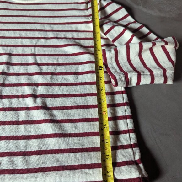 Sezane Red and White Striped Long Sleeve Tee - Picture 12 of 16